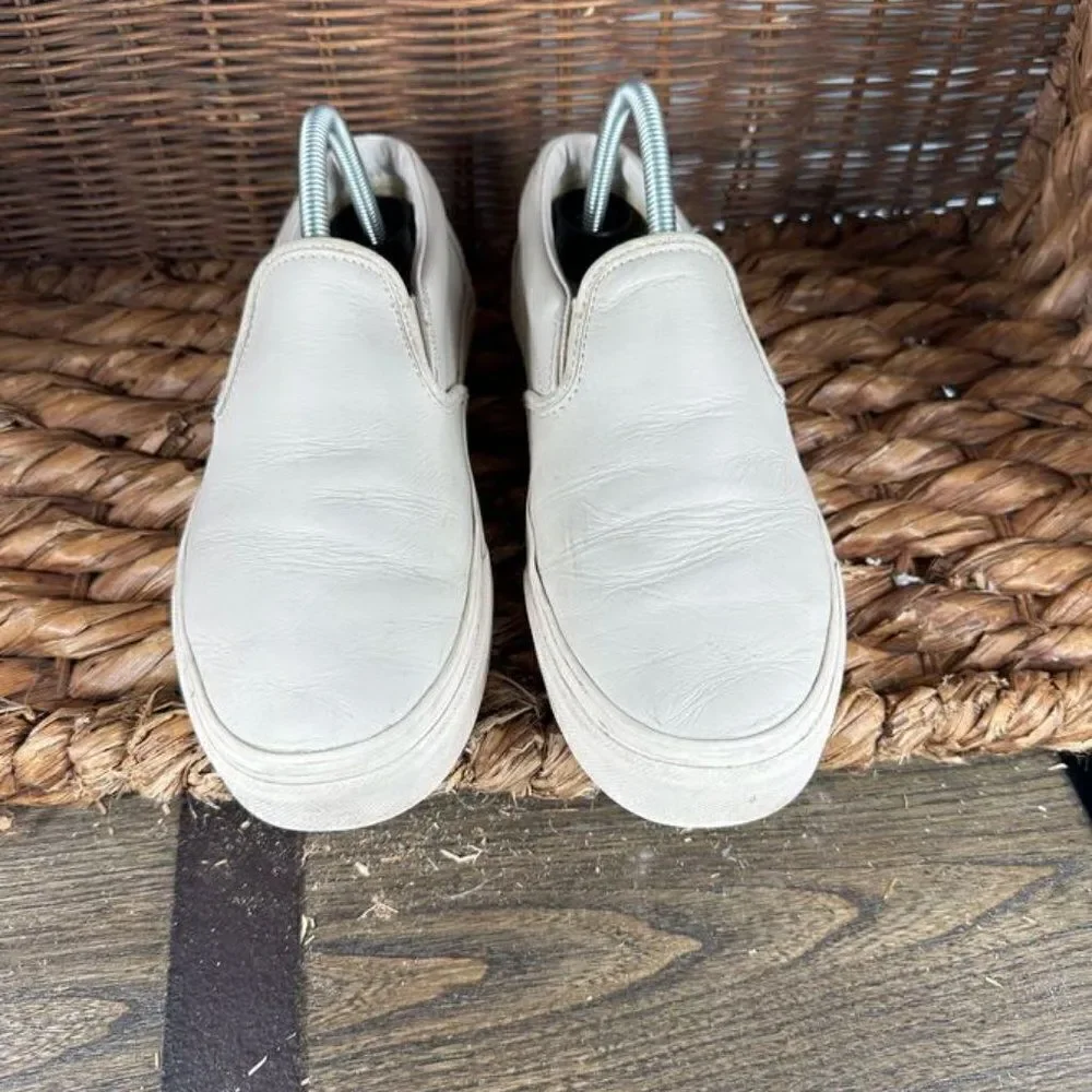 Vans Sz 8 Men's‎ Tan Slip On Low Top Sneakers